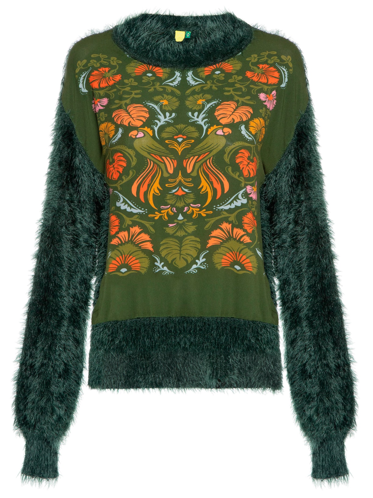 Suéter Feminino Casulo Tricot Pelinho Helena - Verde