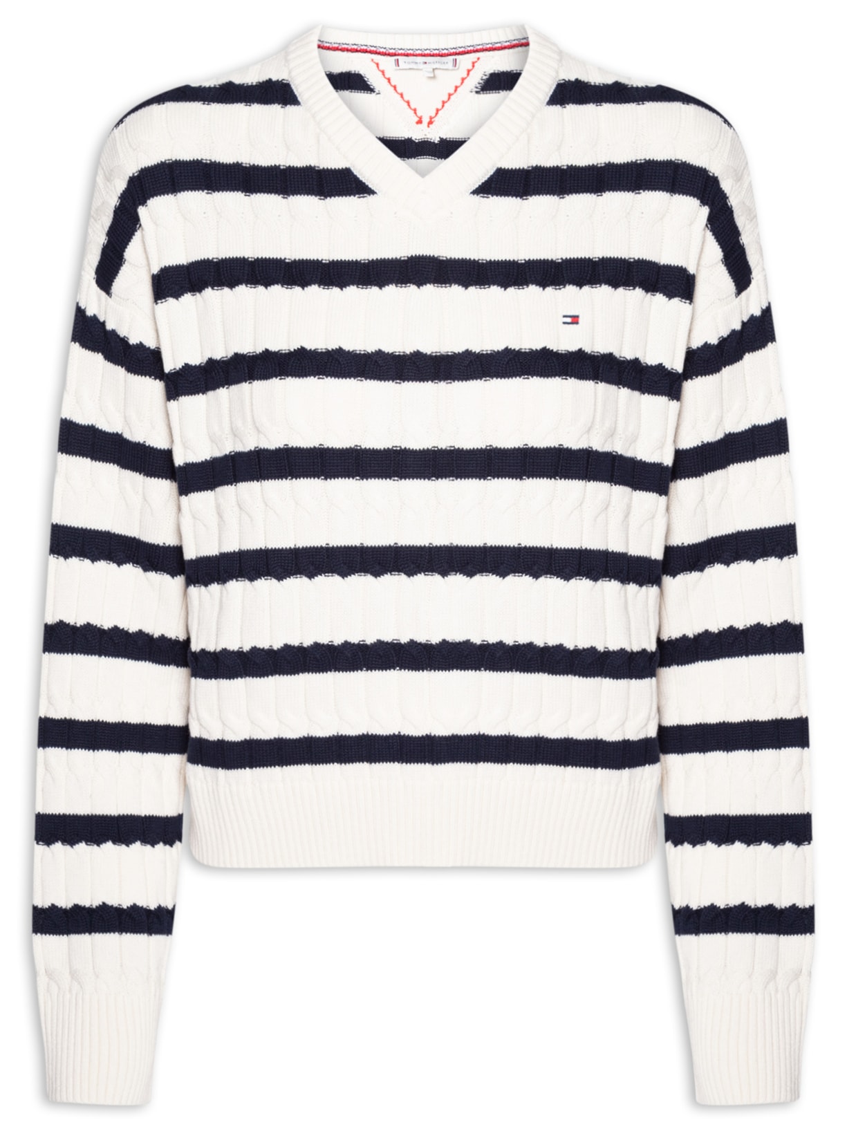 Suéter Feminino Co Cable Mid Branco Tommy Hilfiger