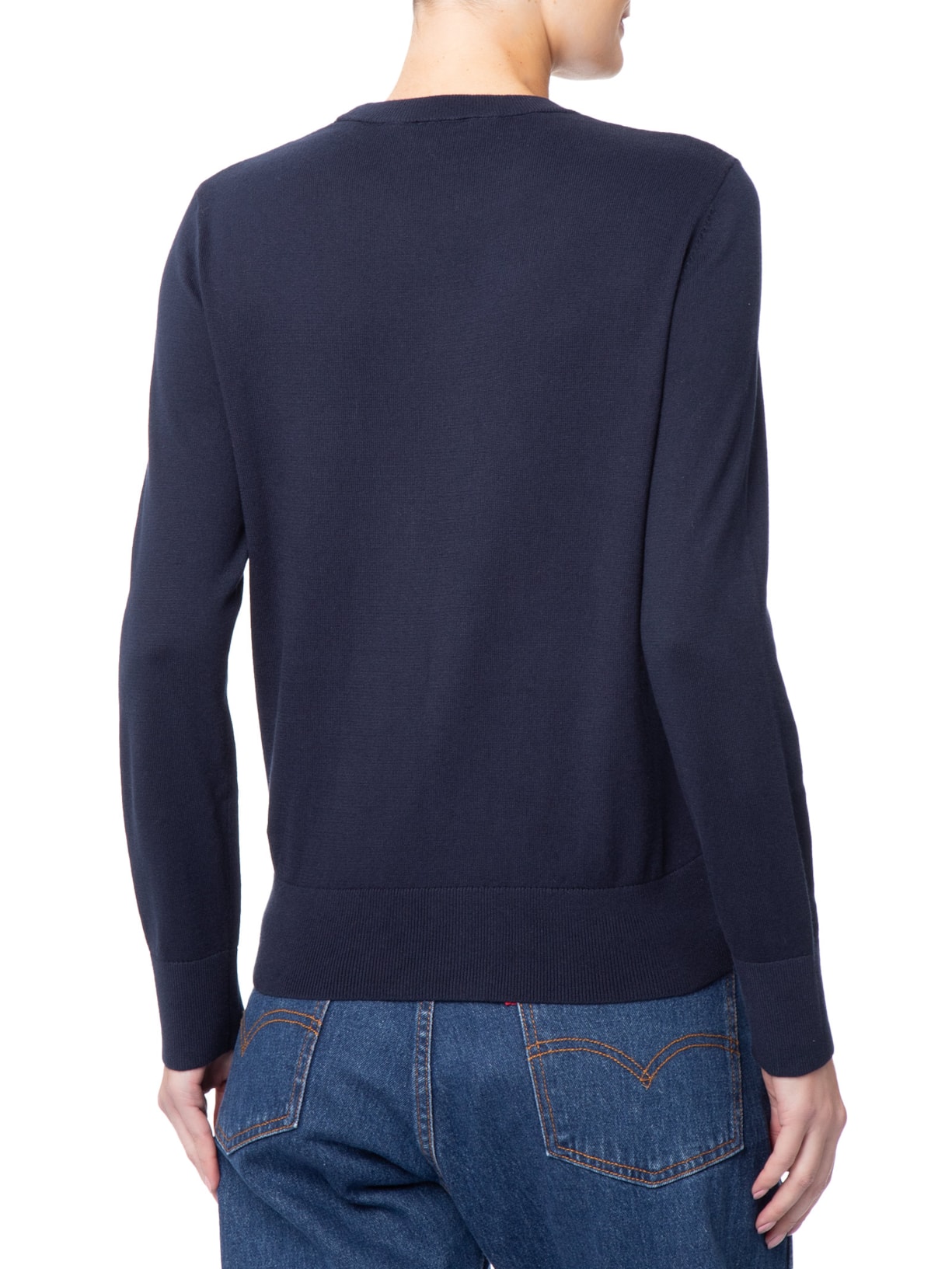 Suéter Feminino Co Jersey Intarsia Azul Tommy Hilfiger