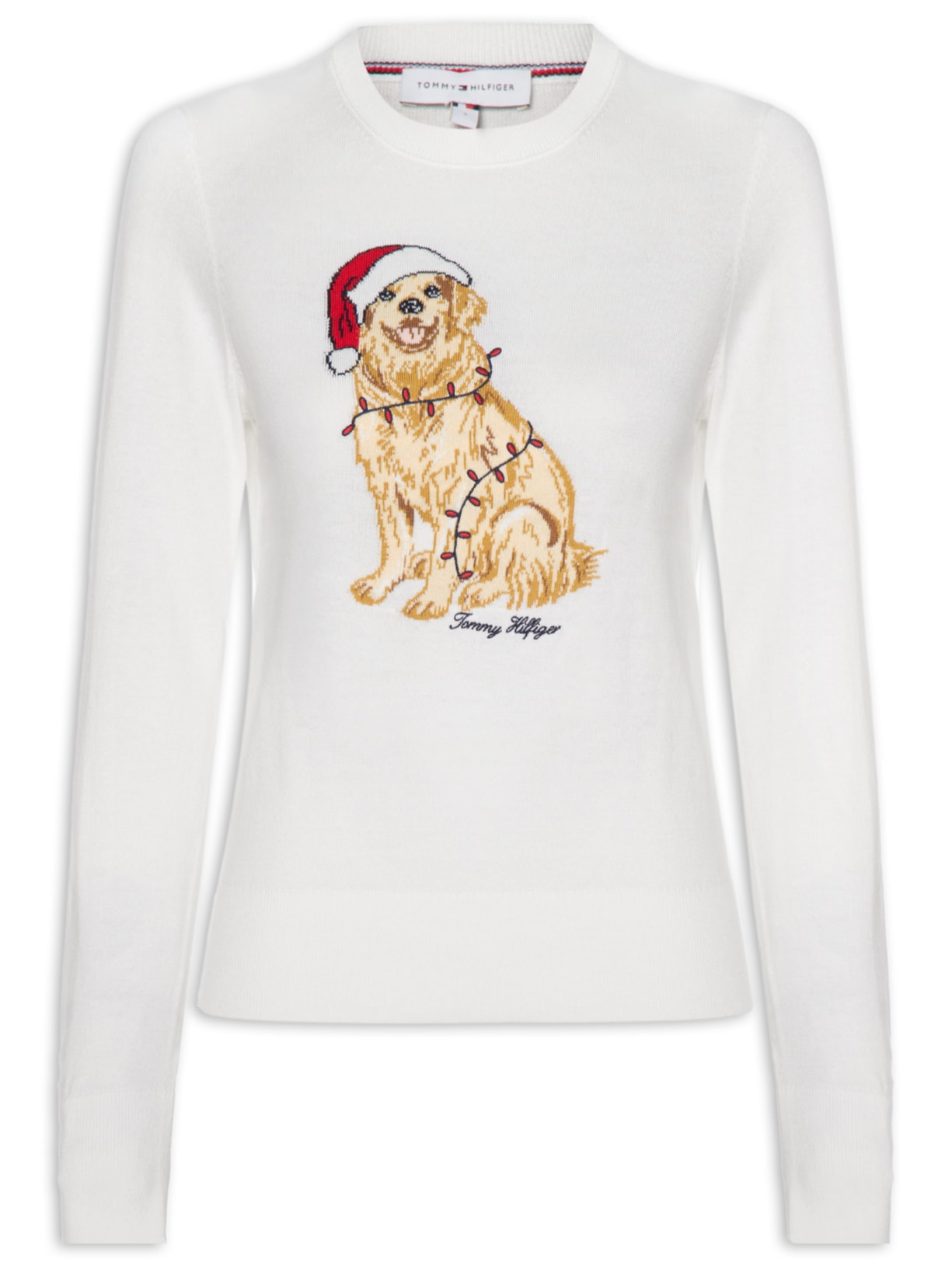 Suéter Feminino Co Jersey Intarsia Off White Tommy Hilfiger