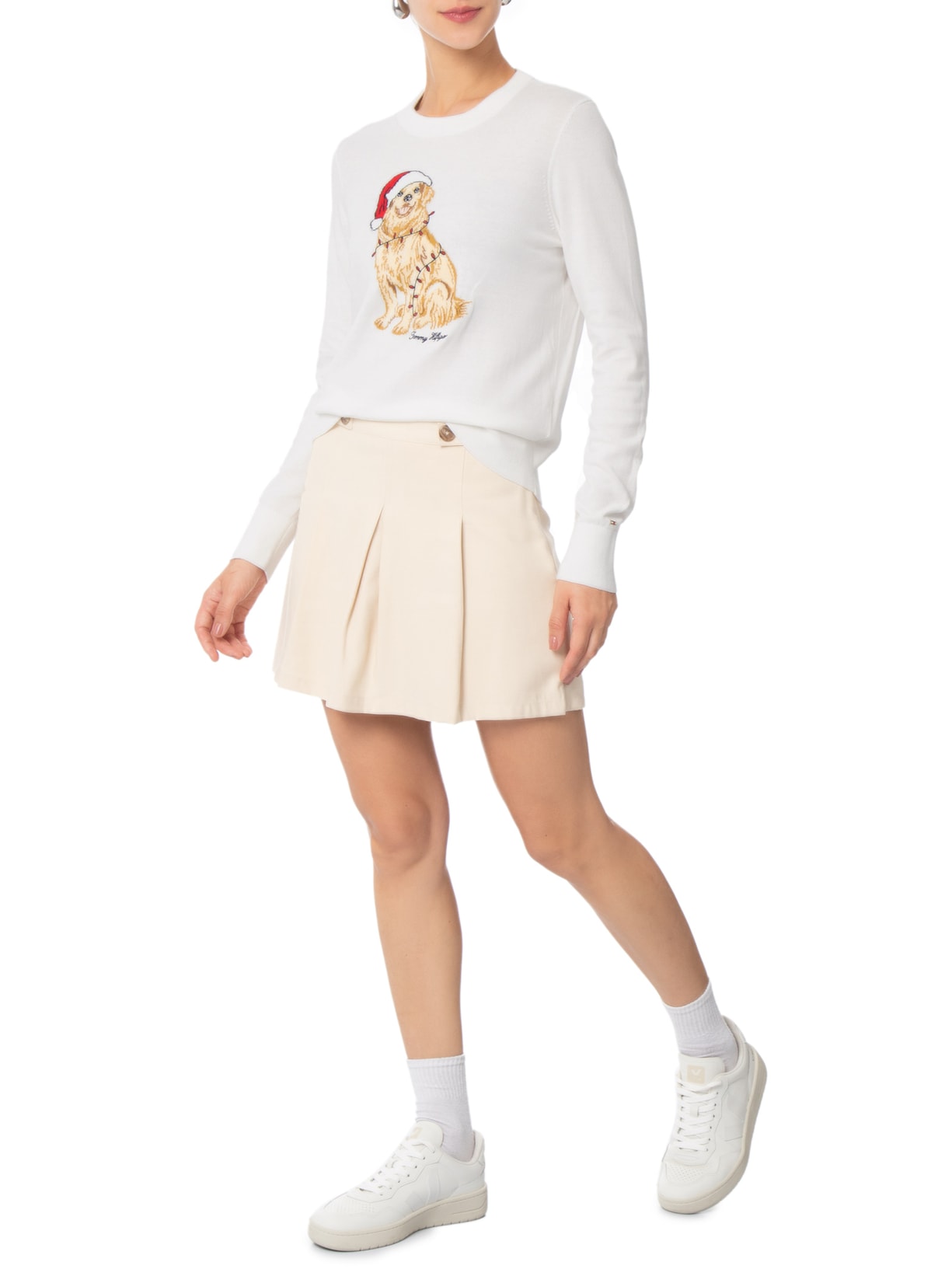 Suéter Feminino Co Jersey Intarsia Off White Tommy Hilfiger