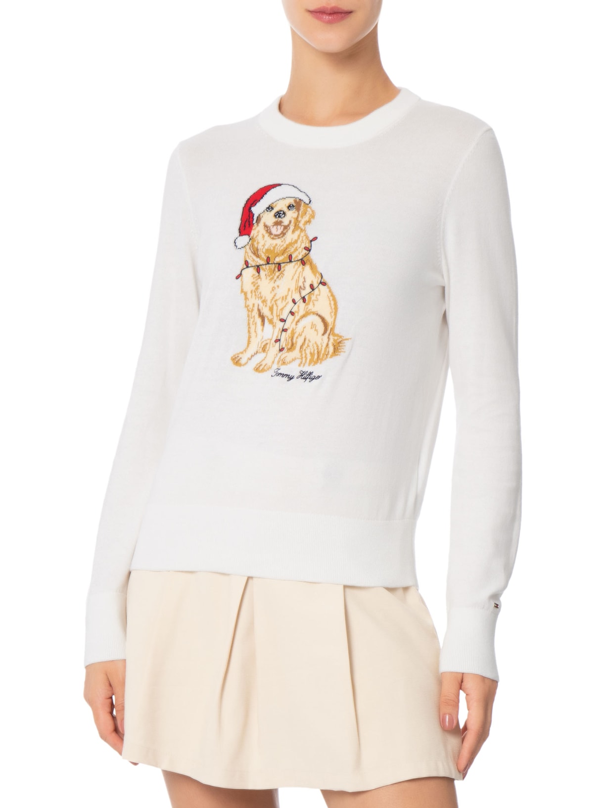 Suéter Feminino Co Jersey Intarsia Off White Tommy Hilfiger