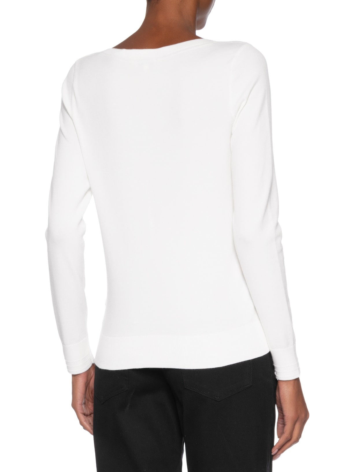 Suéter Feminino Co Jersey Stitch Boat-Nk Branco Tommy Hilfiger