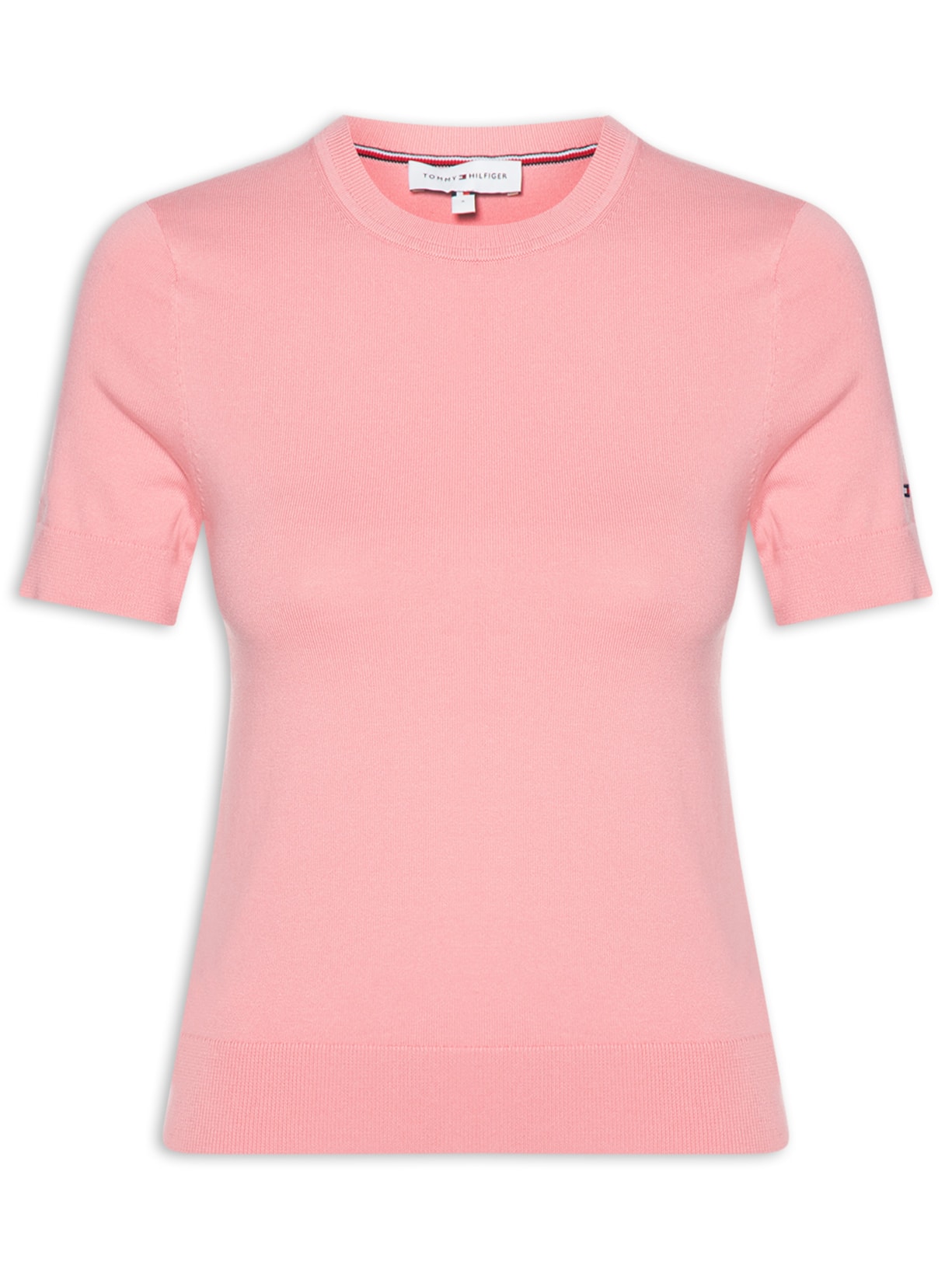 Suéter Feminino Co Jersey Stitch Rosa Tommy Hilfiger