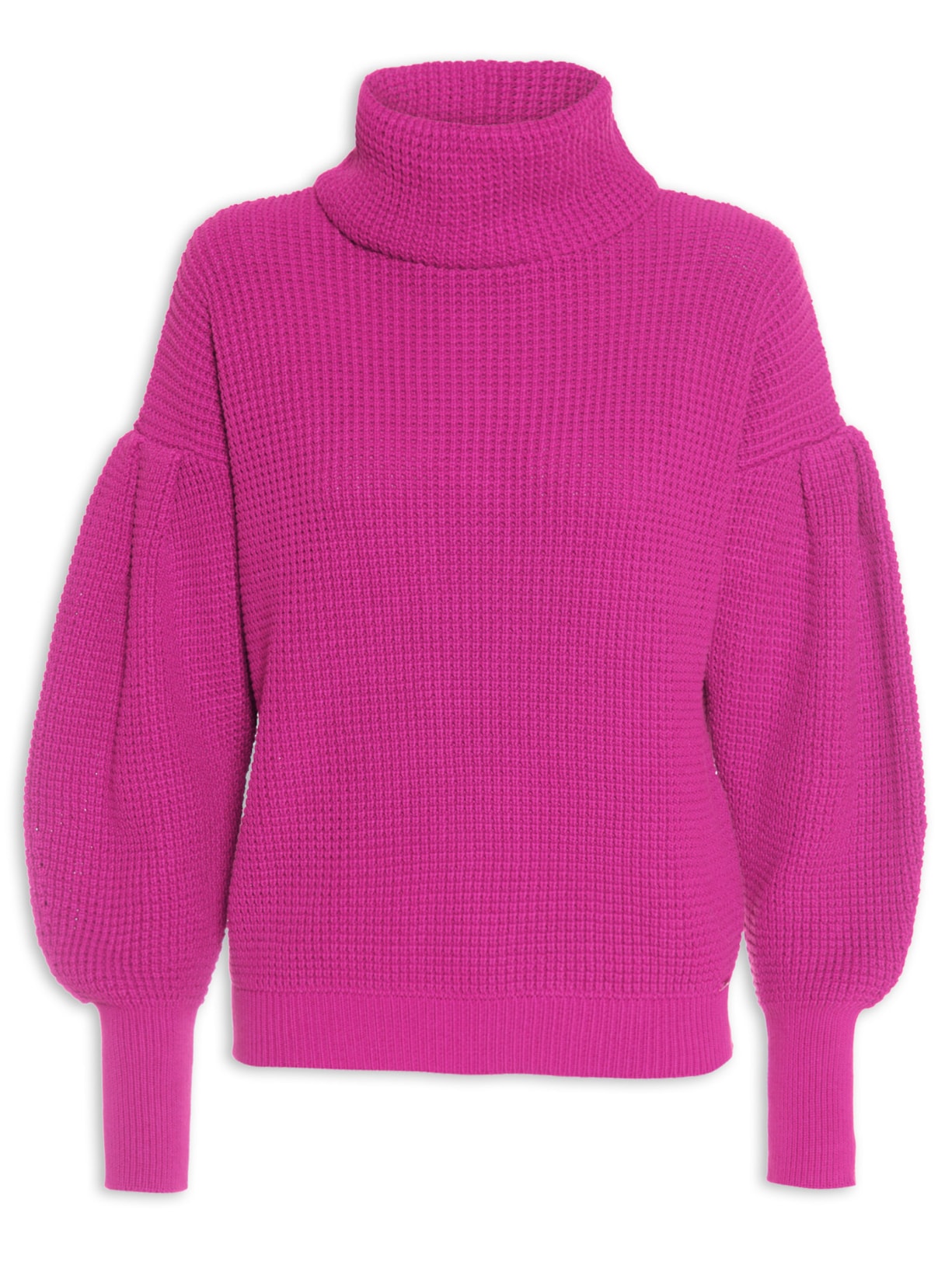 Suéter Feminino Com Mangas Bufantes - Rosa