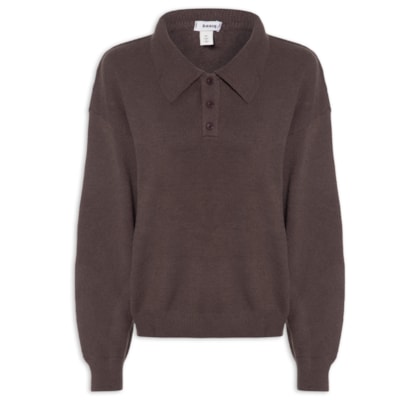 Suéter Feminino Comfy Gola Esporte – Marrom