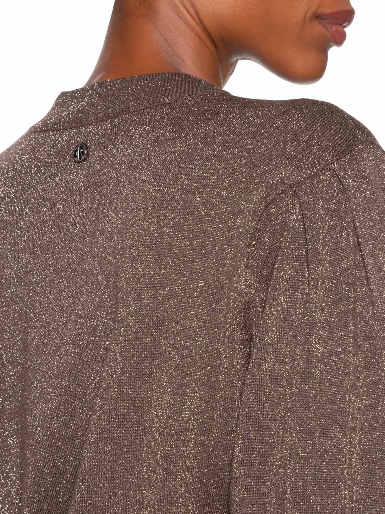 Suéter Feminino De Tricot Com Lurex Dourado Animale Jeans