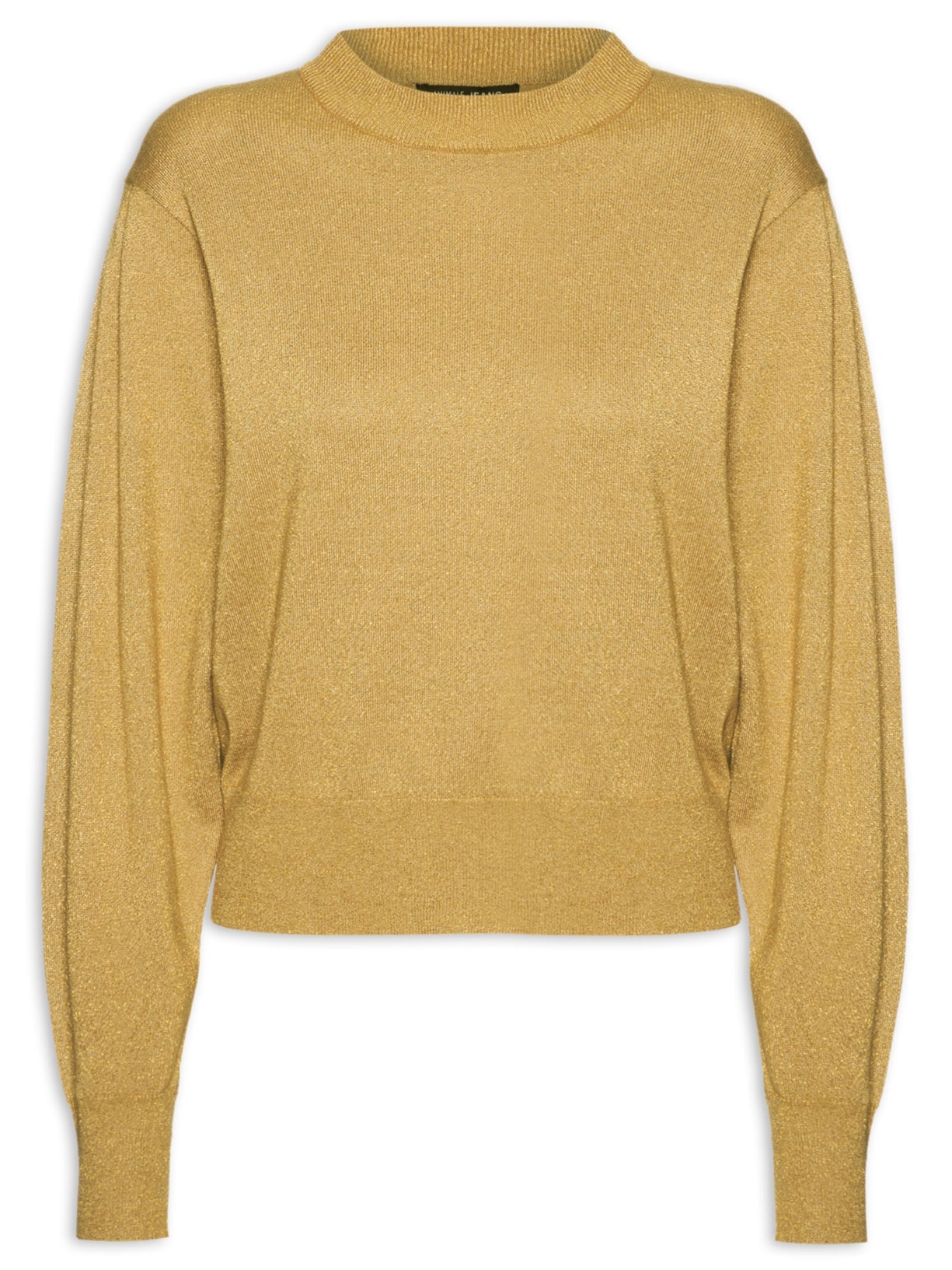 Suéter Feminino De Tricot Com Lurex - Dourado