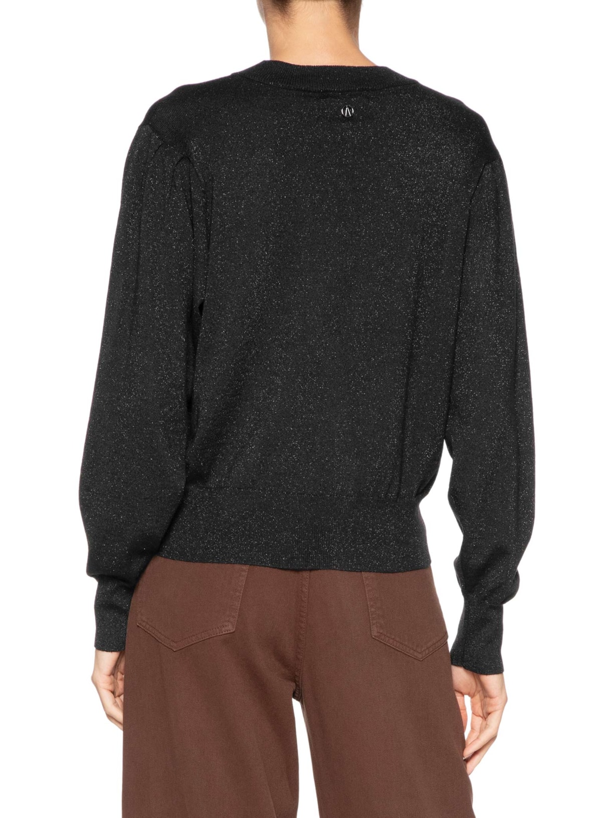 Suéter Feminino De Tricot Com Lurex Preto Animale Jeans