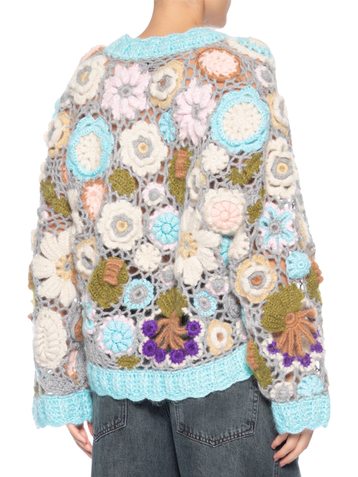 Suéter Feminino Dreamy Floral Azul Ganni