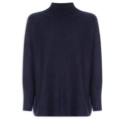 Suéter Feminino Em Tricot - Azul