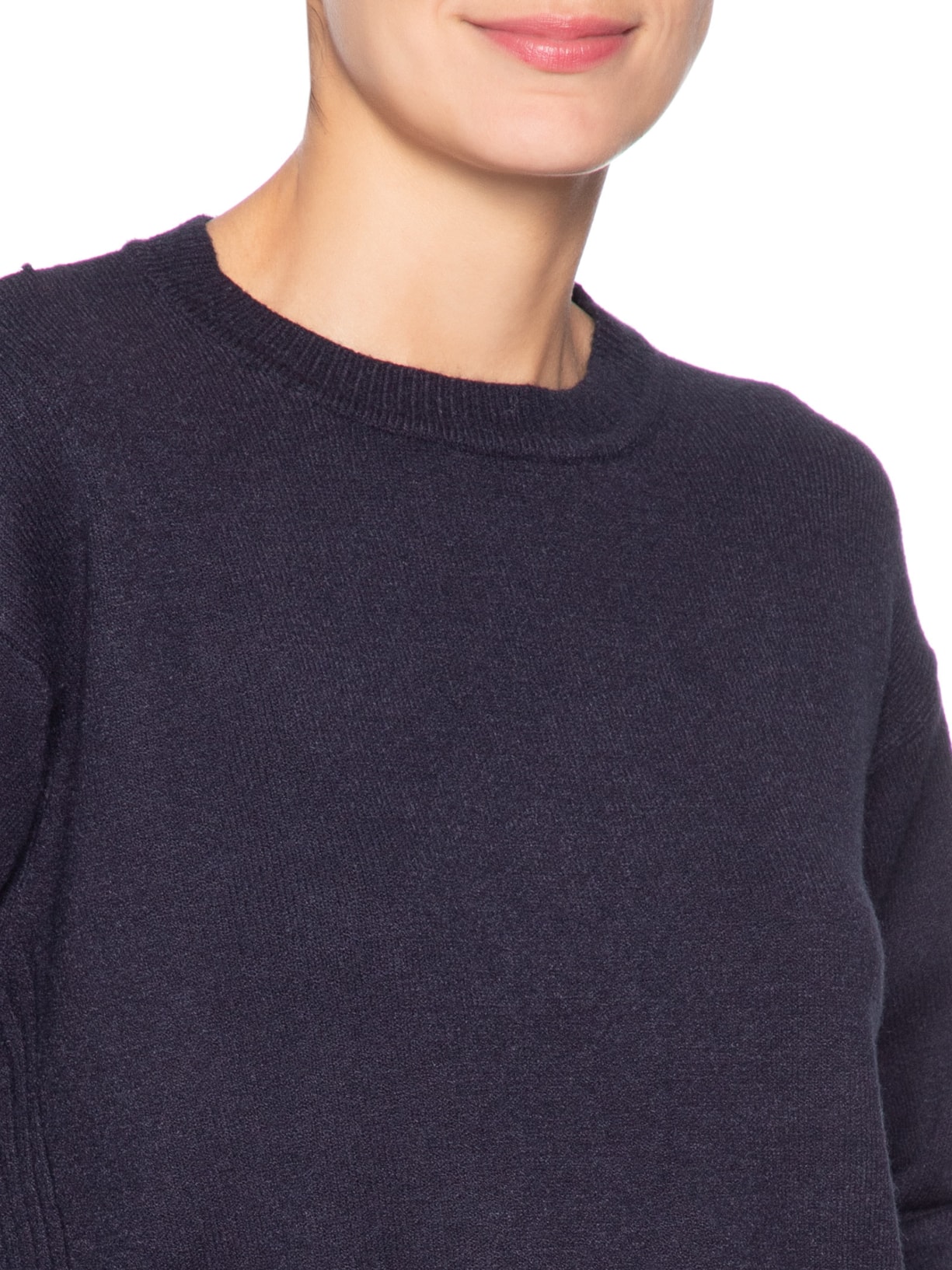 Suéter Feminino em Tricot Azul Market 33