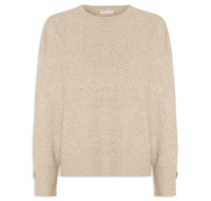 Suéter Feminino Em Tricot - Bege