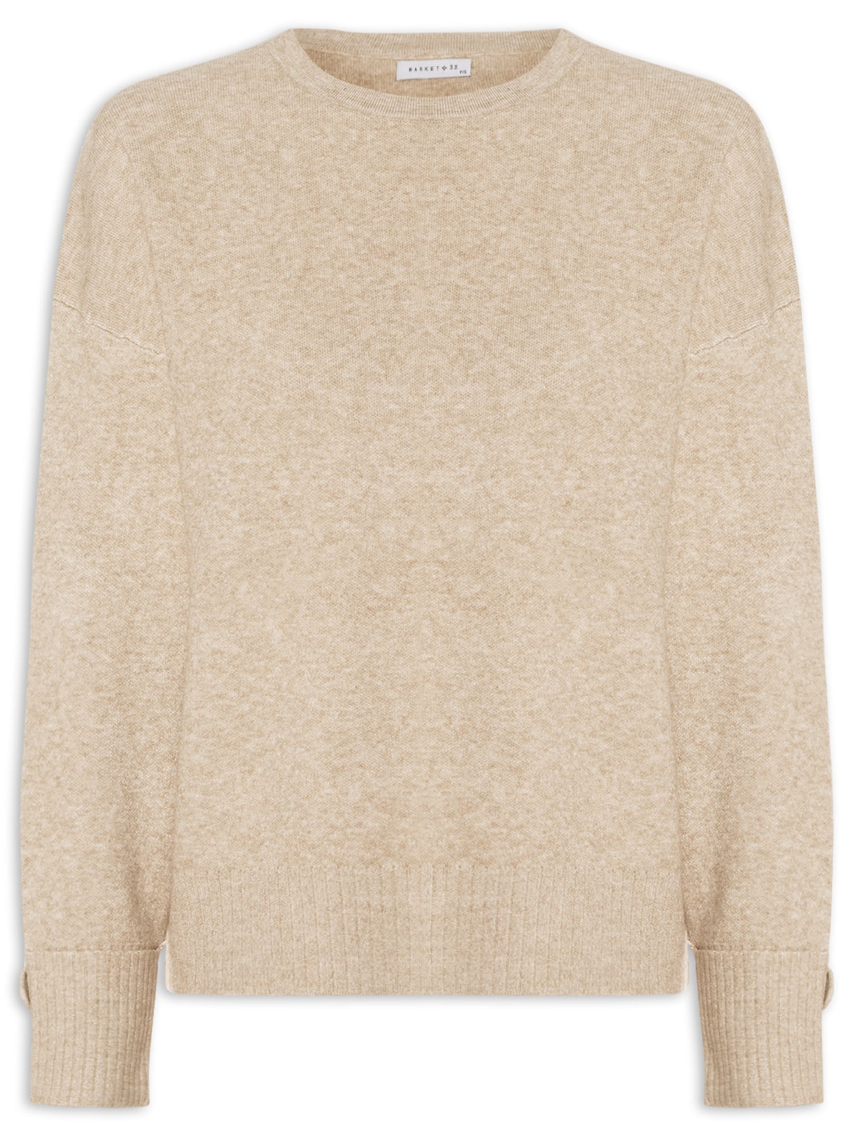 Suéter Feminino Em Tricot - Bege