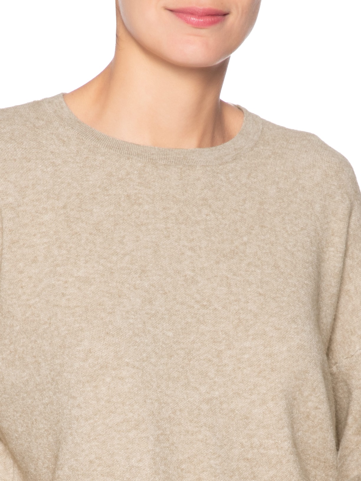 Suéter Feminino Em Tricot Bege Market 33