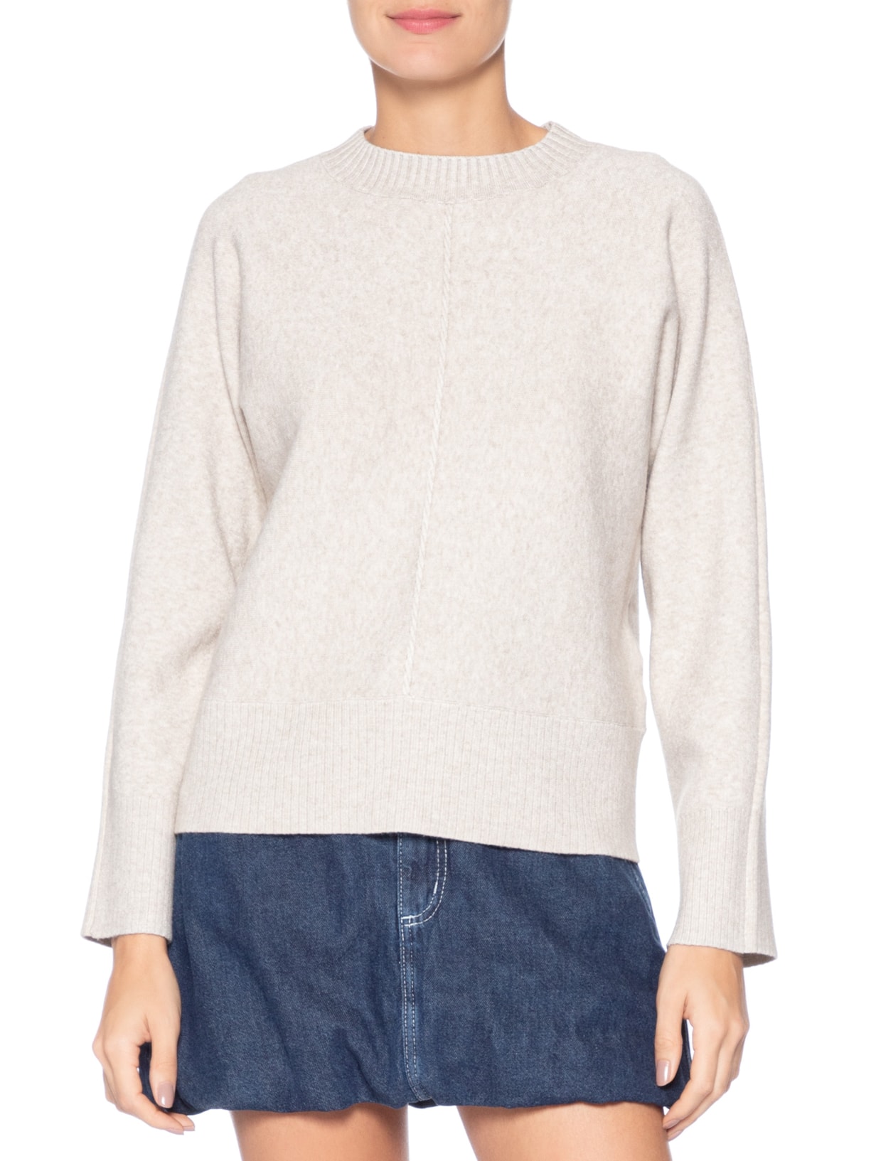 Sueter Feminino em Tricot Bege Market 33