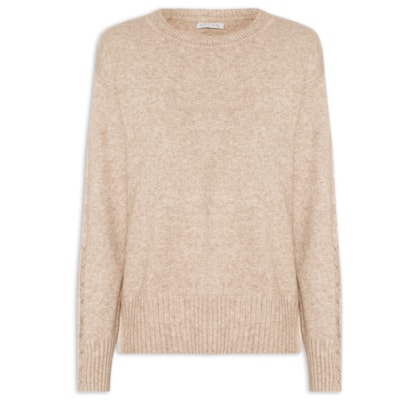 Suéter Feminino em Tricot - Bege
