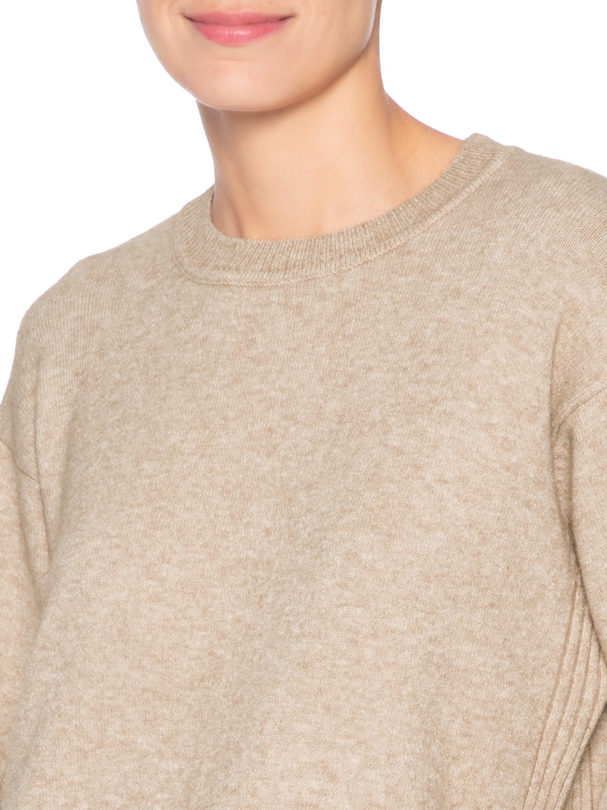 Suéter Feminino em Tricot Bege Market 33