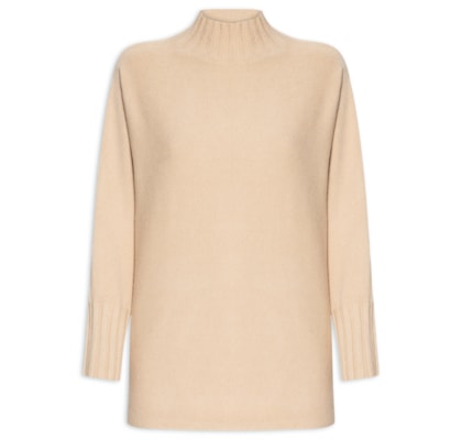 Suéter Feminino Em Tricot - Bege