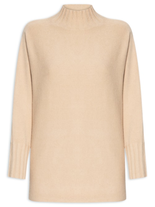 Suéter Feminino Em Tricot - Bege