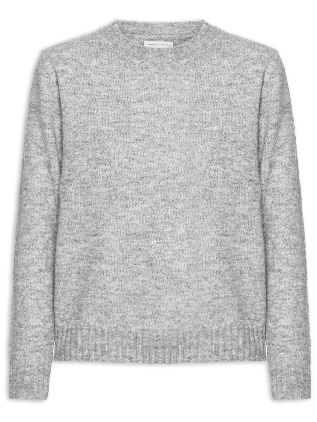 Suéter Feminino Em Tricot - Cinza