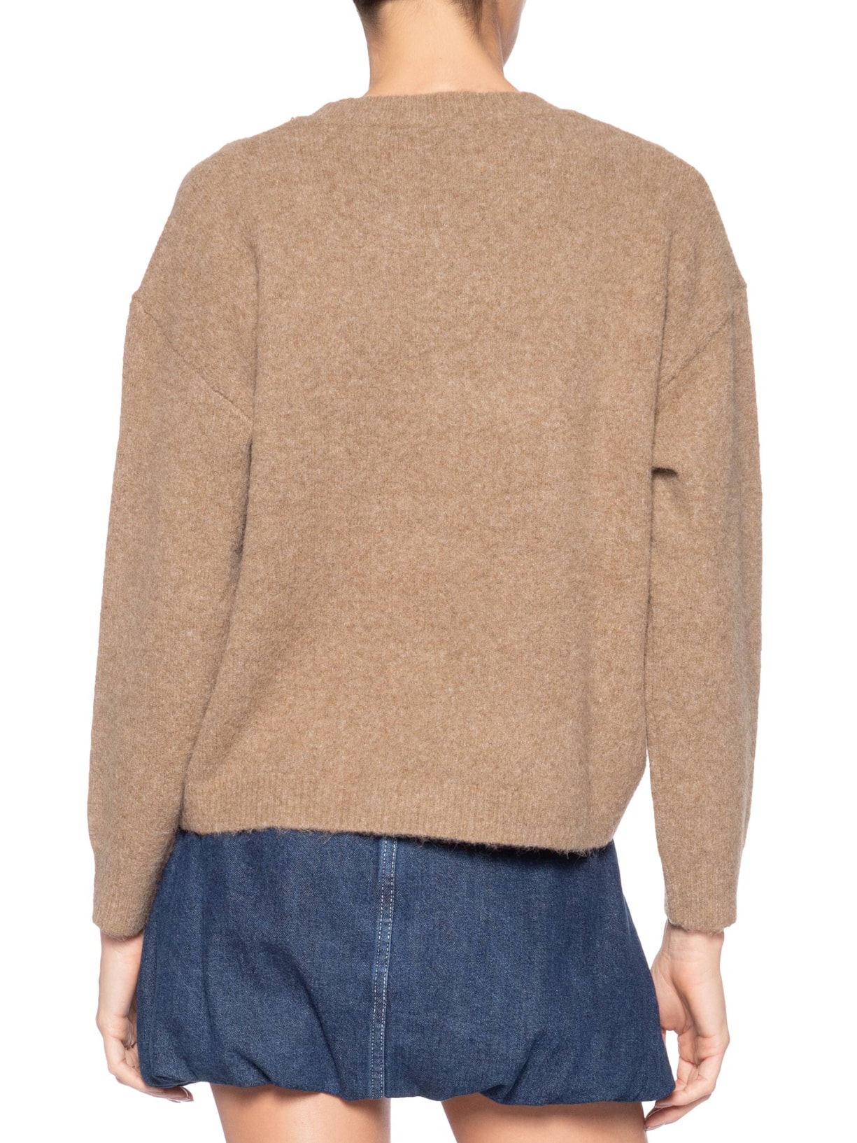 Suéter Feminino Em Tricot Com Detalhe Corrente Marrom Market 33