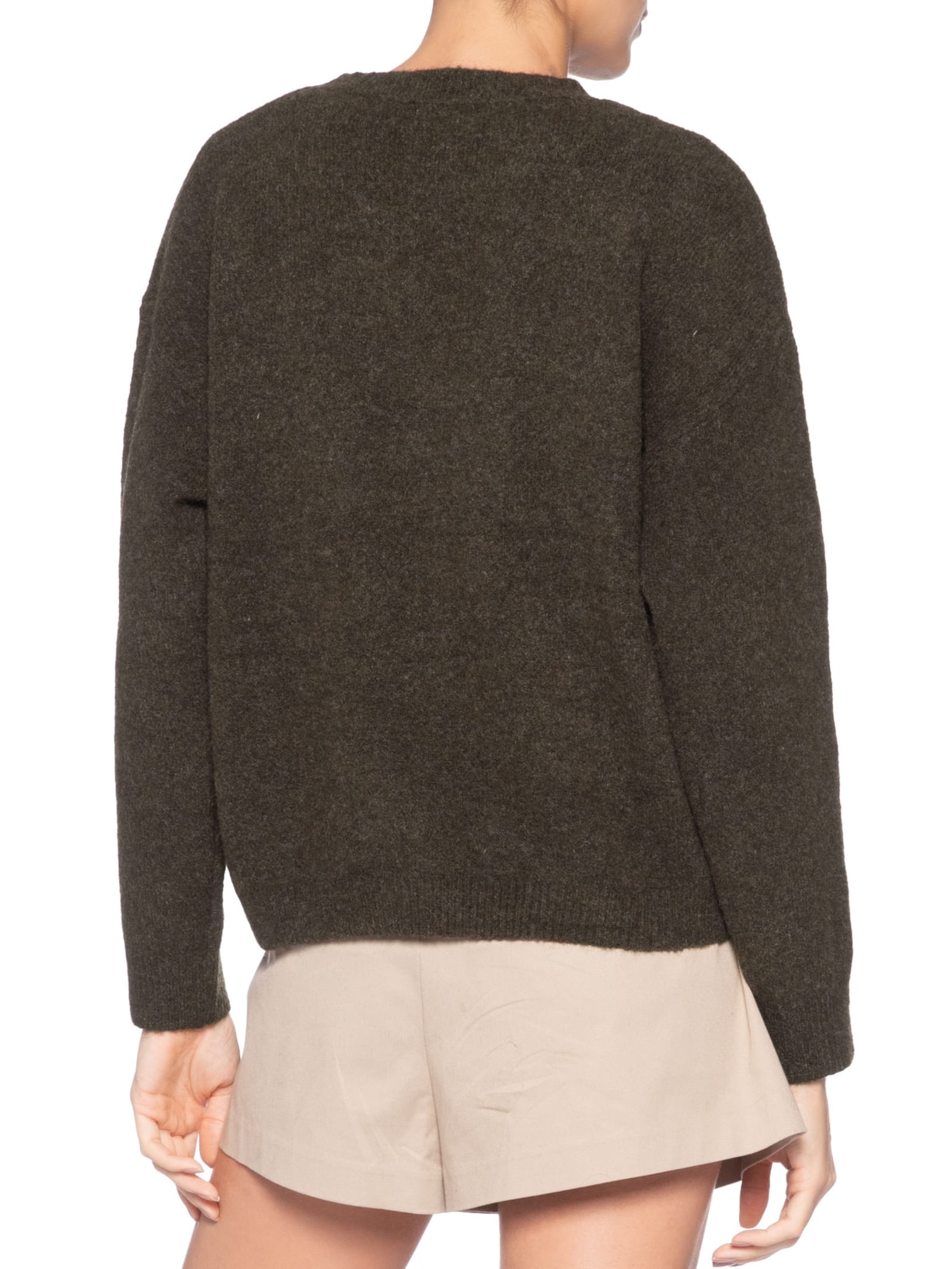 Suéter Feminino Em Tricot Com Detalhe Corrente Marrom Market 33