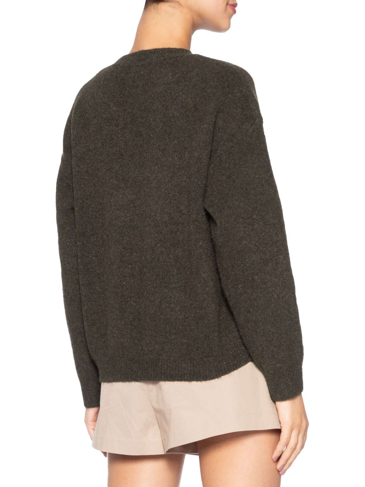 Suéter Feminino Em Tricot Com Detalhe Corrente Marrom Market 33