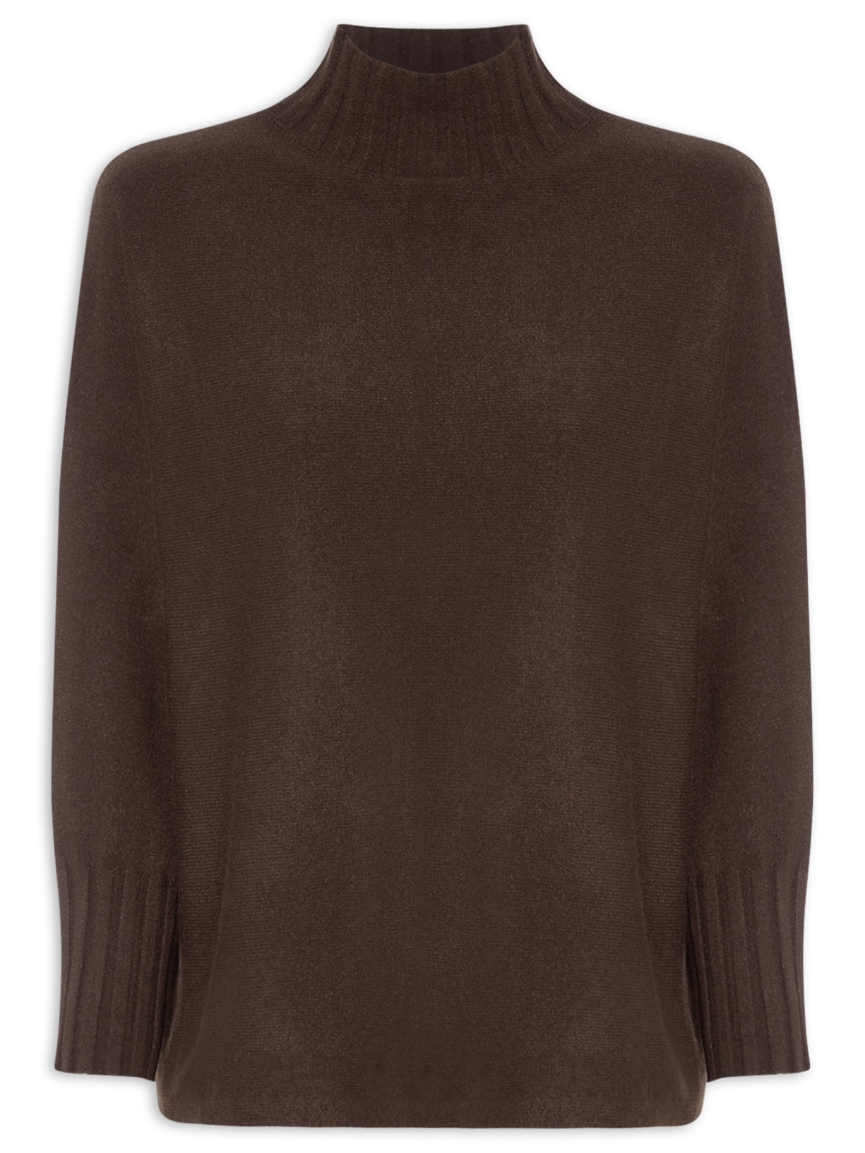 Suéter Feminino Em Tricot - Marrom