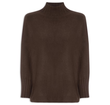 Suéter Feminino Em Tricot - Marrom