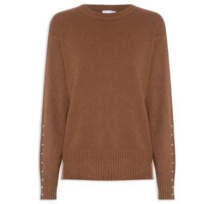 Suéter Feminino em Tricot - Marrom