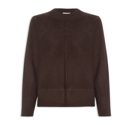 Sueter Feminino em Tricot - Marrom