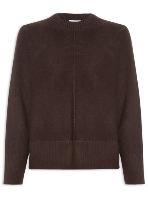 Sueter Feminino em Tricot - Marrom