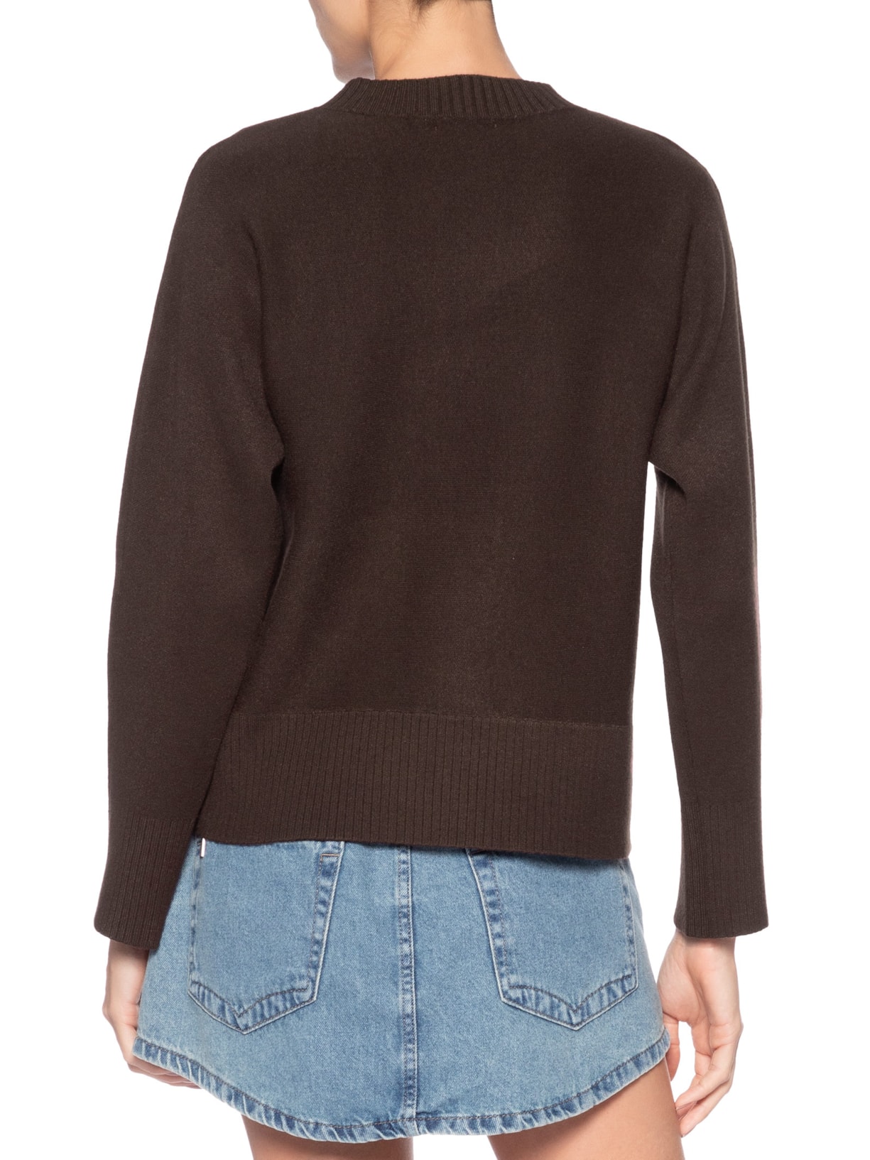 Sueter Feminino em Tricot Marrom Market 33