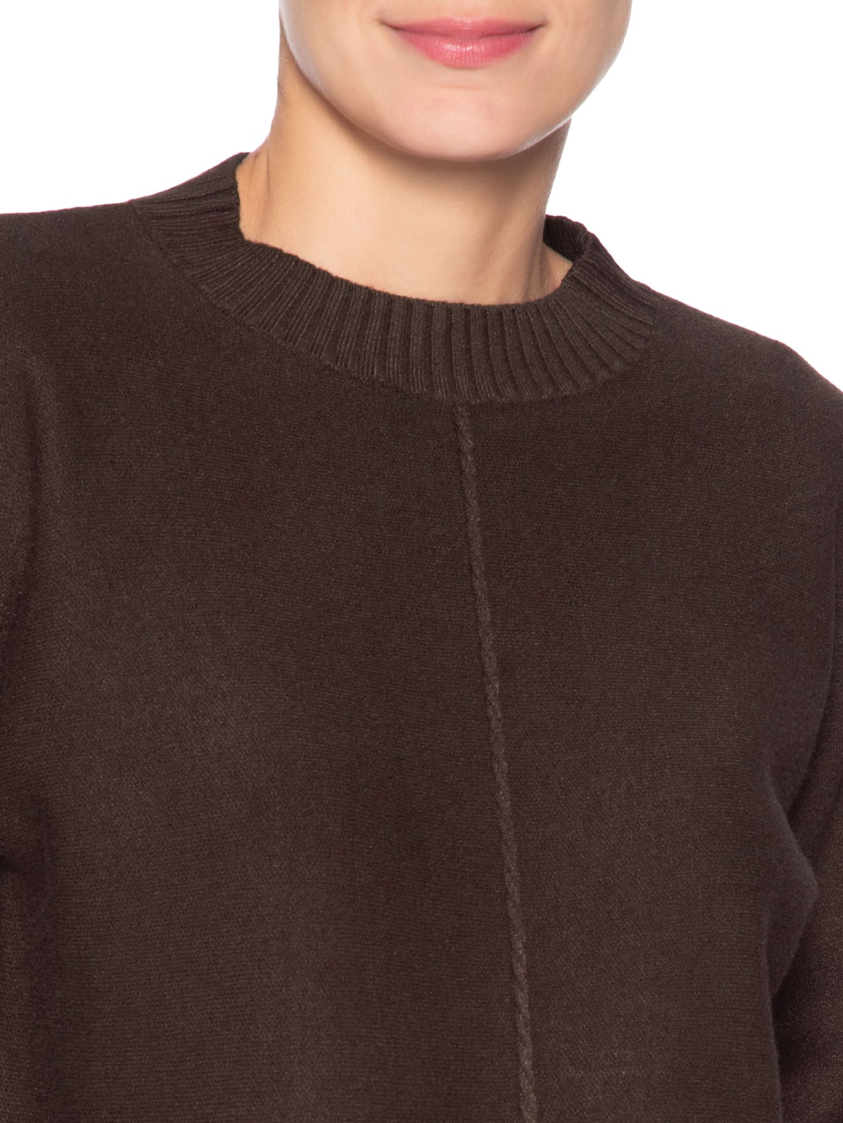 Sueter Feminino em Tricot Marrom Market 33