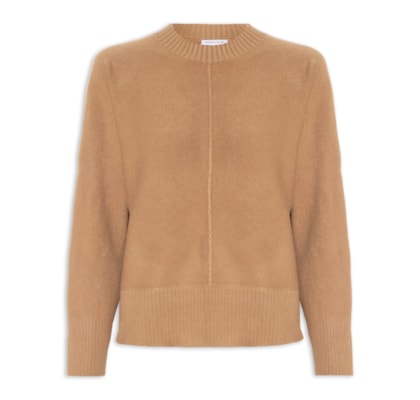 Sueter Feminino em Tricot - Marrom