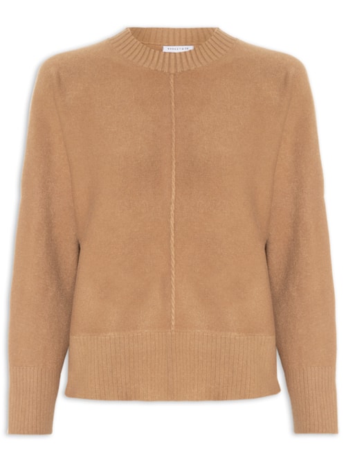 Sueter Feminino em Tricot - Marrom