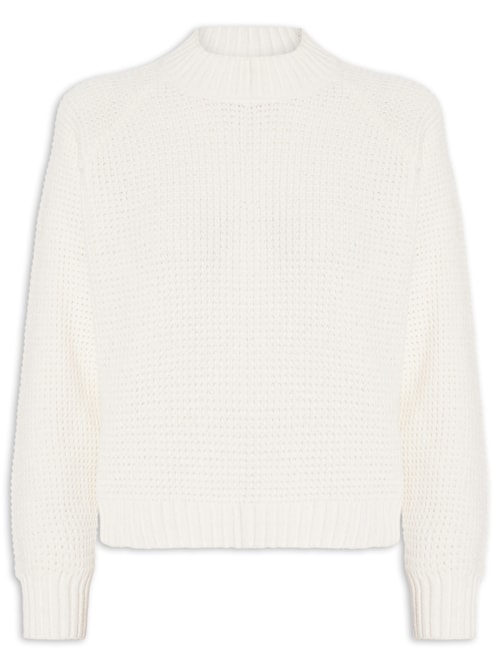 Suéter Feminino Em Tricot - Off White