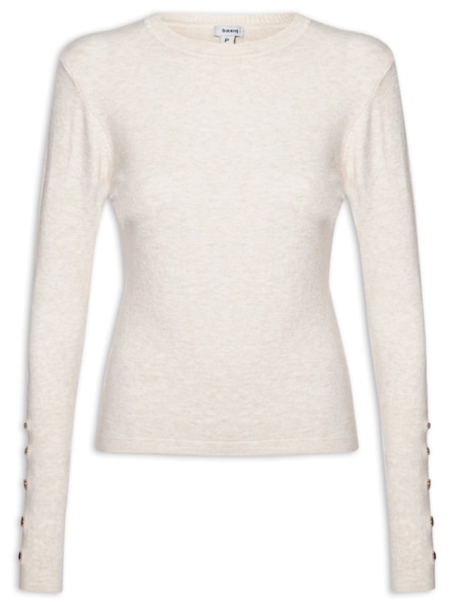 Suéter Feminino Em Tricot - Off White