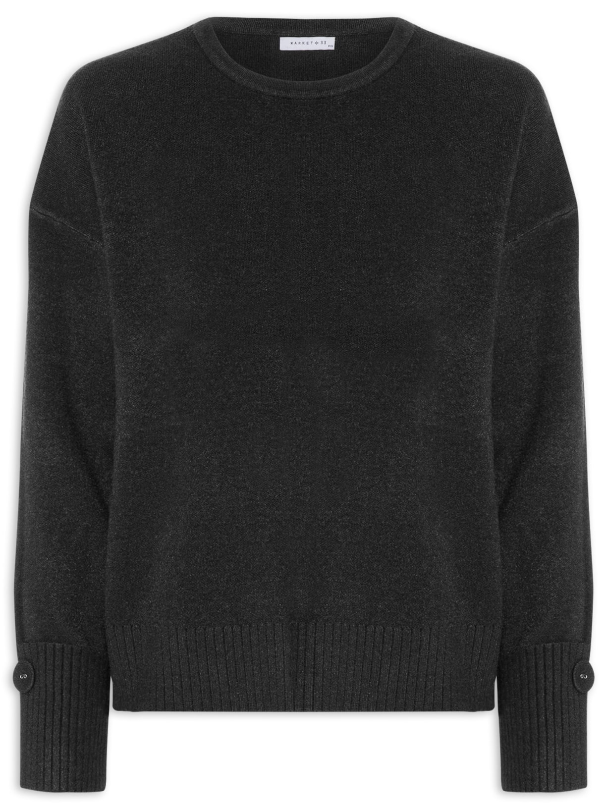 Suéter Feminino Em Tricot - Preto