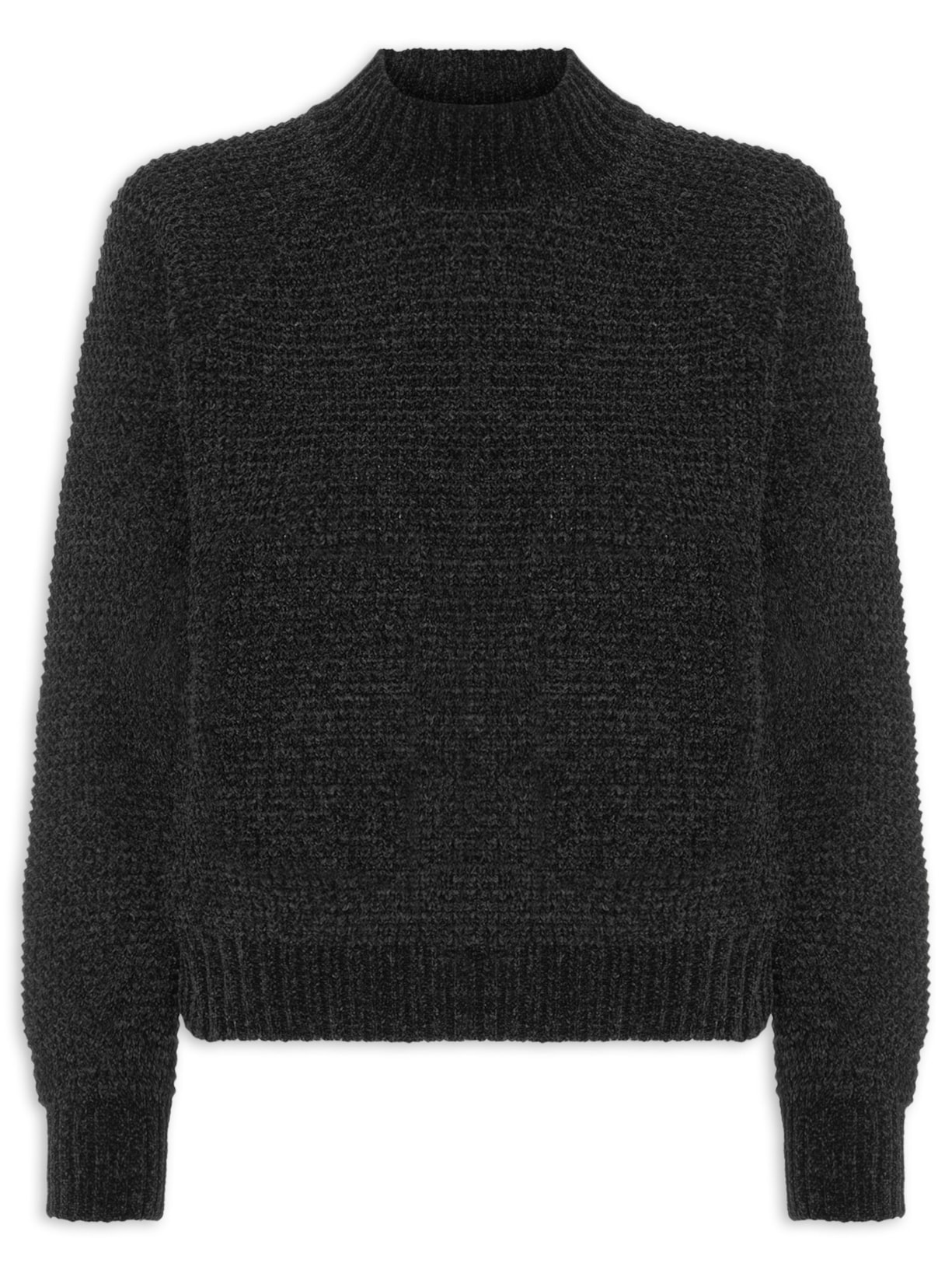Suéter Feminino Em Tricot - Preto
