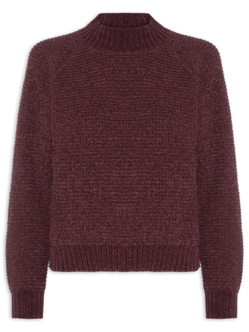 Suéter Feminino Em Tricot - Vermelho