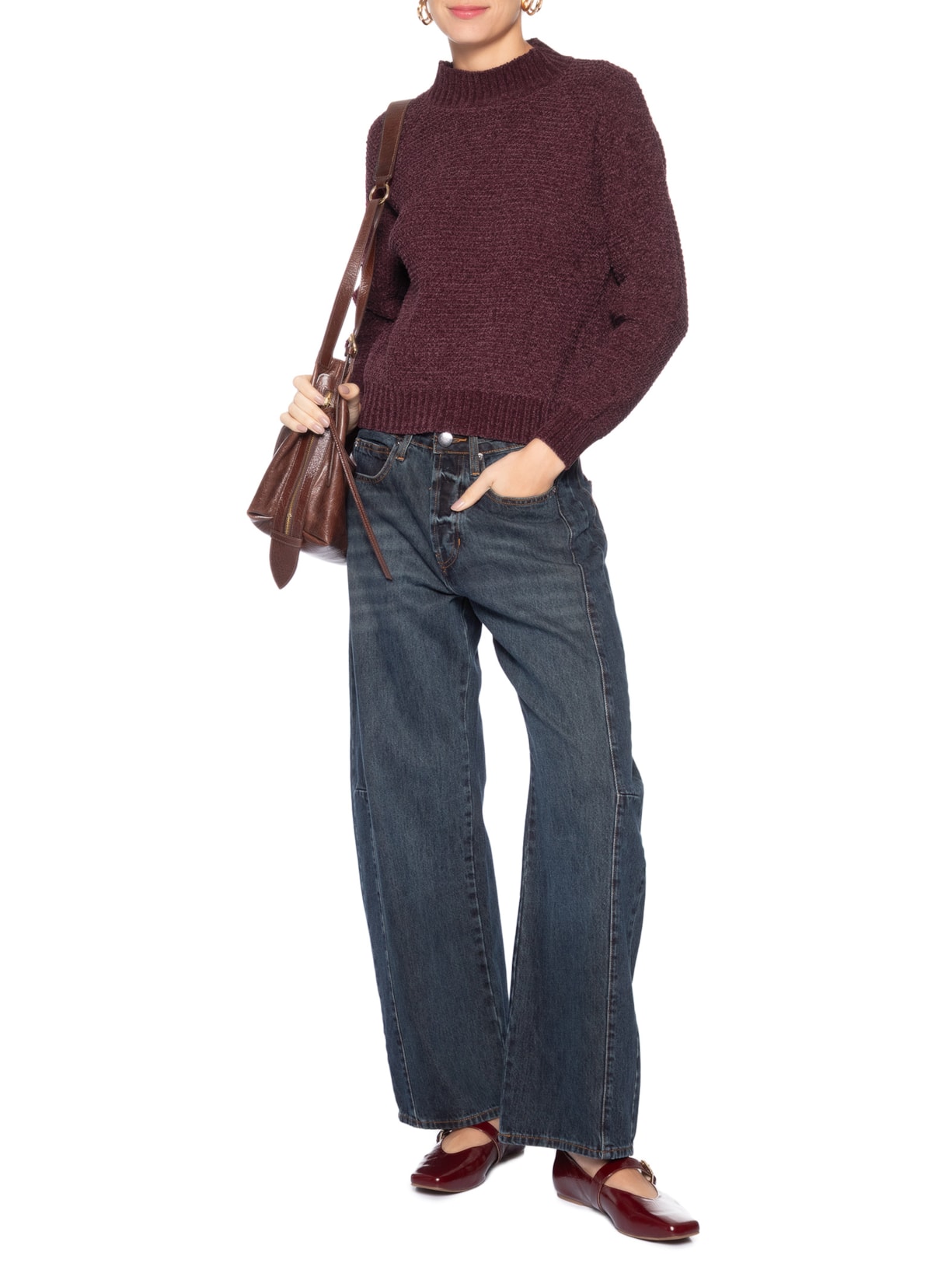 Suéter Feminino Em Tricot Vermelho Market 33