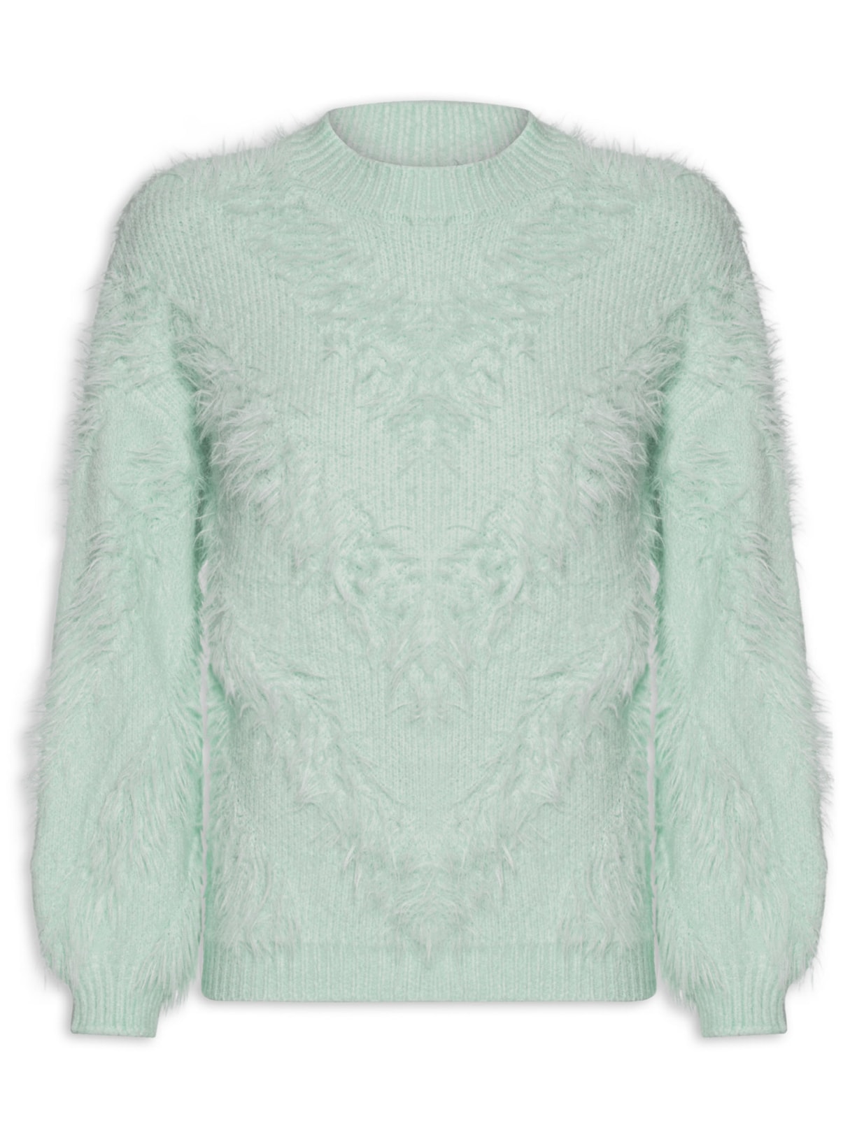 Suéter Feminino Felpudo Em Tricot - Verde