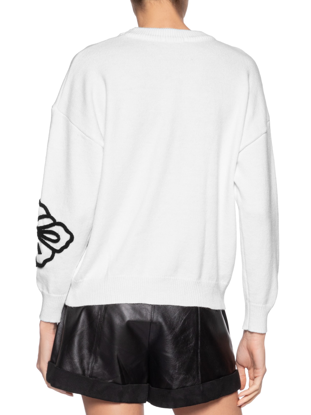 Suéter Feminino Flor Em Tricot  Branco Market 33