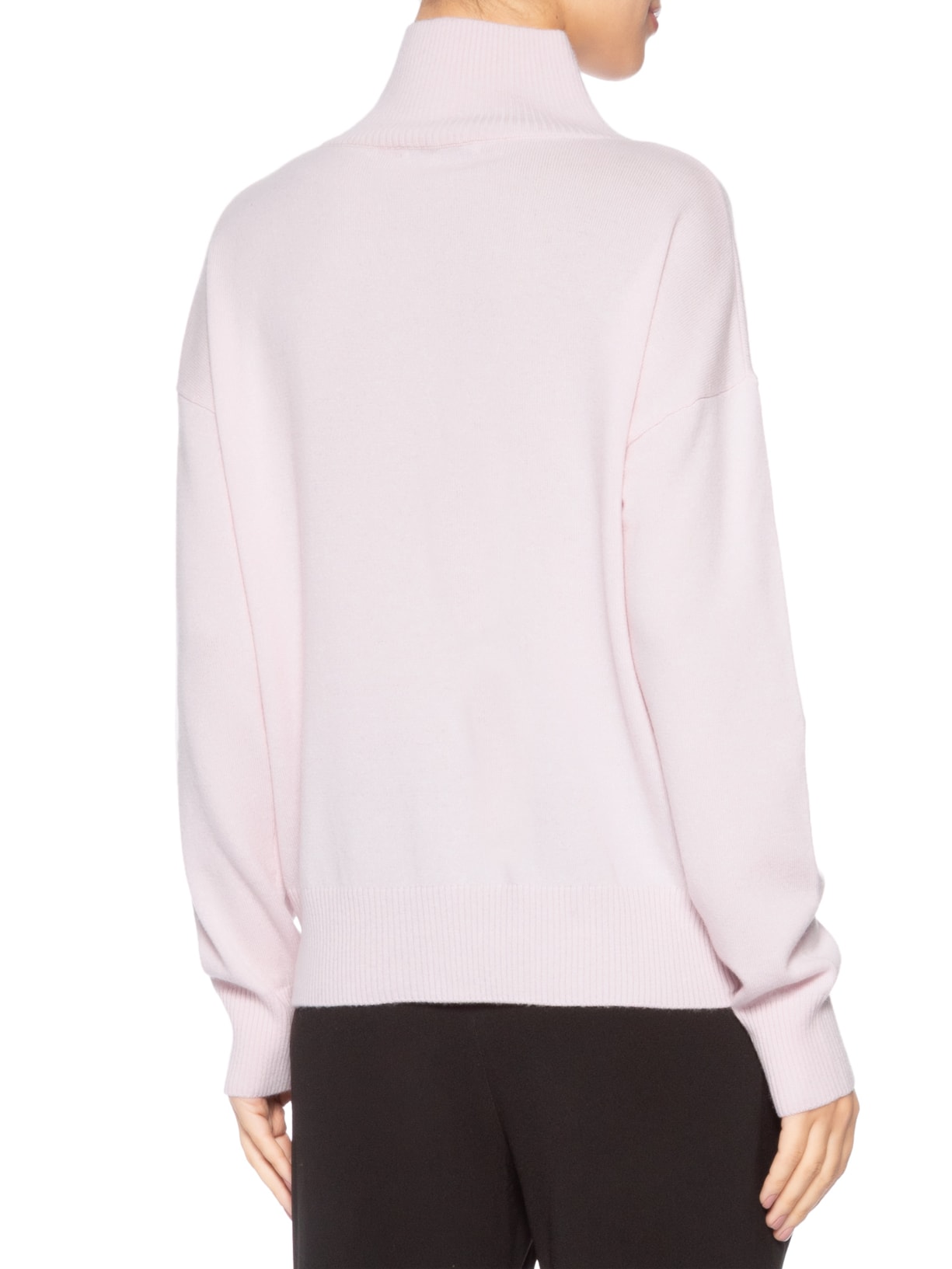 Suéter Feminino Gola Alta Com Blend De Lã E Cashmere Rosa '2Essential