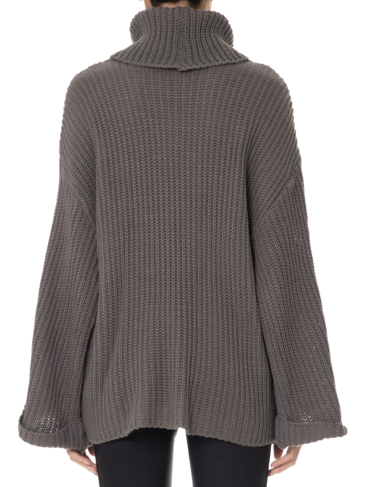 Suéter Feminino Gola Alta Manga Longa Cinza '2Essential