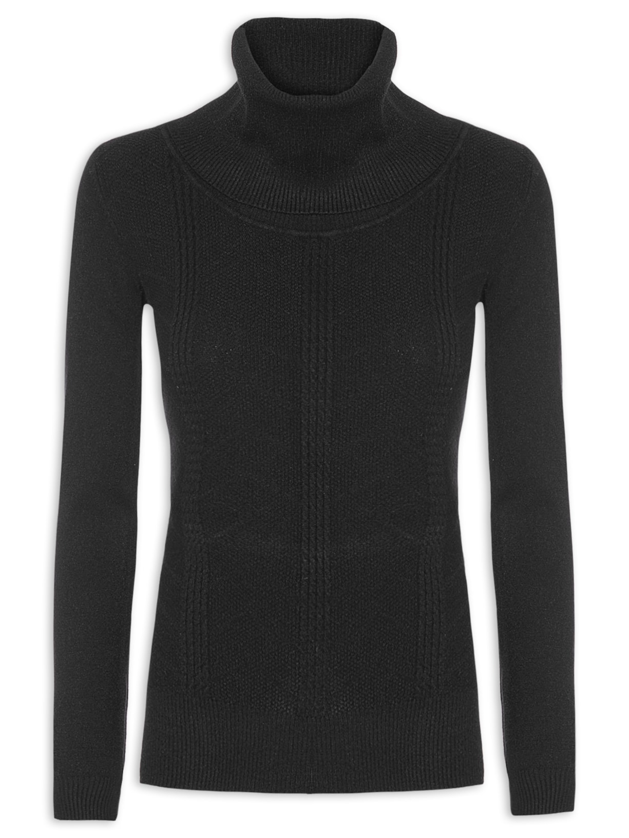 Suéter Feminino Gola Alta - Preto