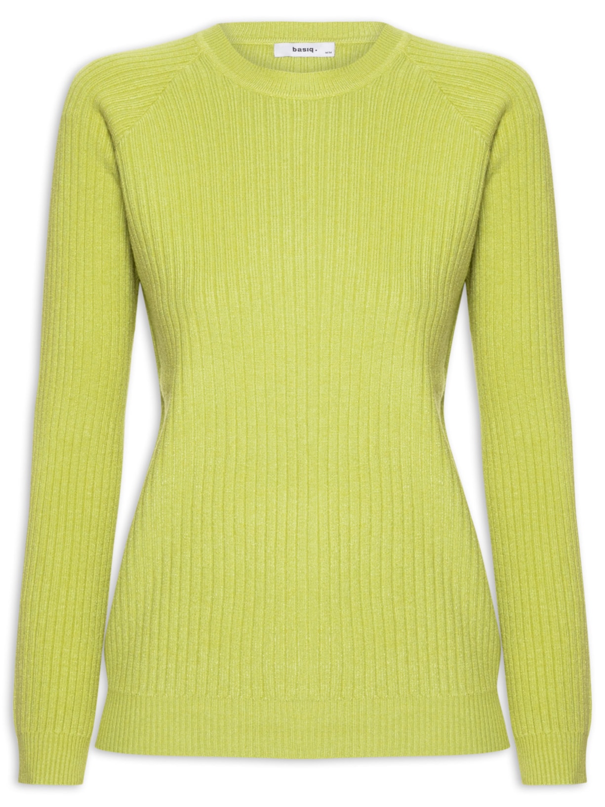 Suéter Feminino Gola Careca Texturizado - Verde