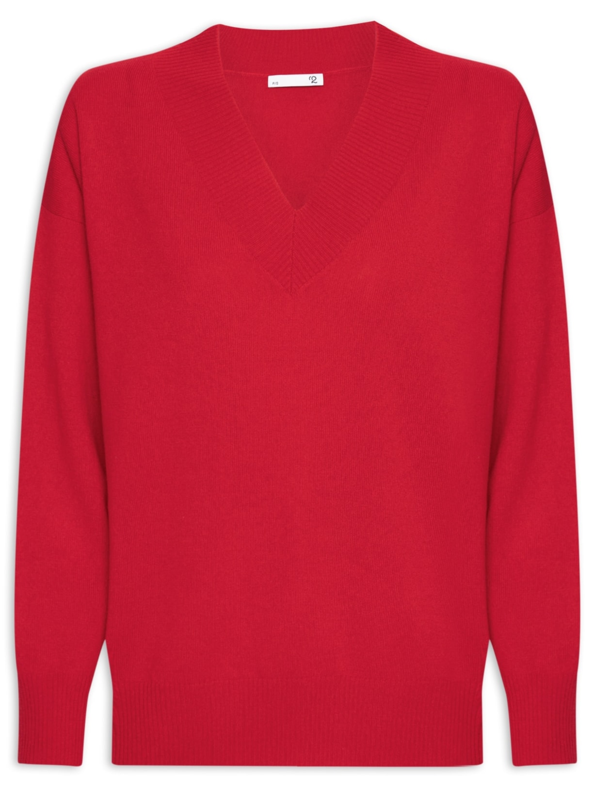 Suéter Feminino Gola V Com Blend De Lã E Cashmere - Azul